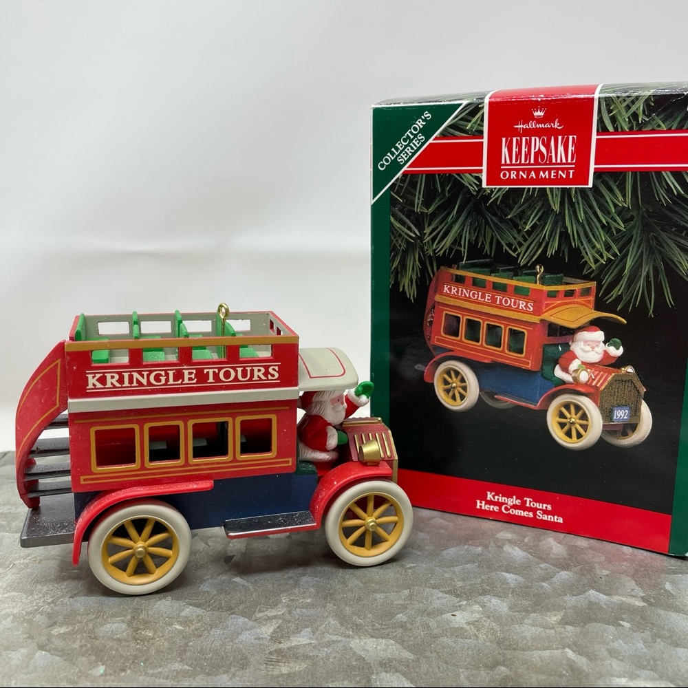Vintage Hallmark 1992 Kringle Tours Here Comes Santa
